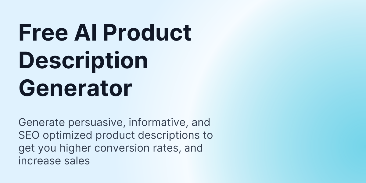 Free AI Product Description Generator - Abalone AI