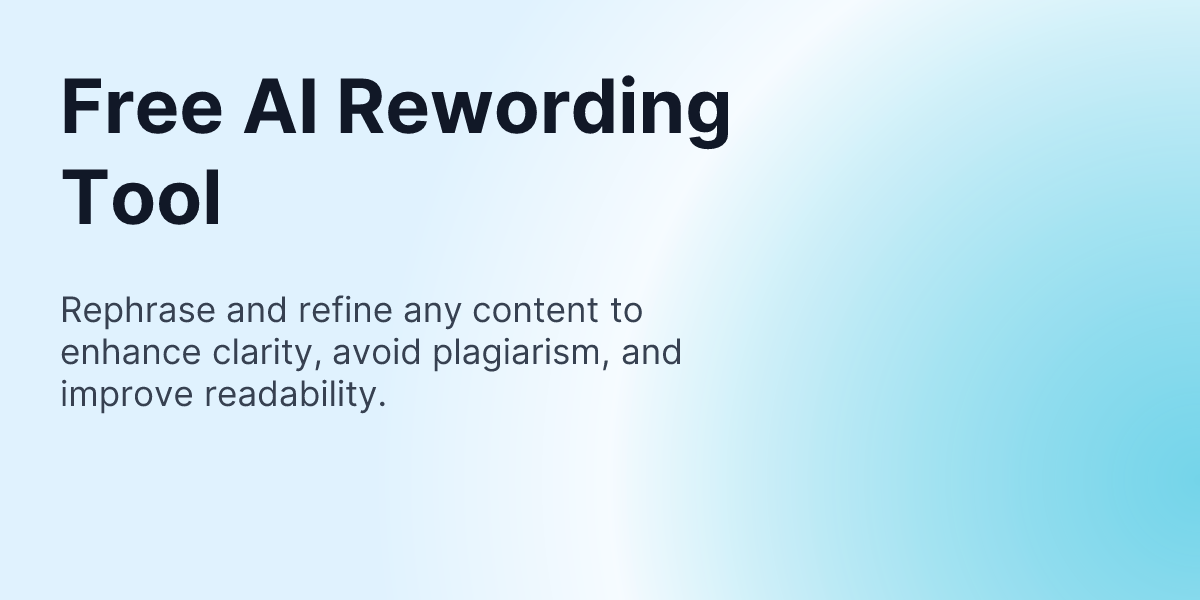 Free AI Rewording Tool - Abalone AI